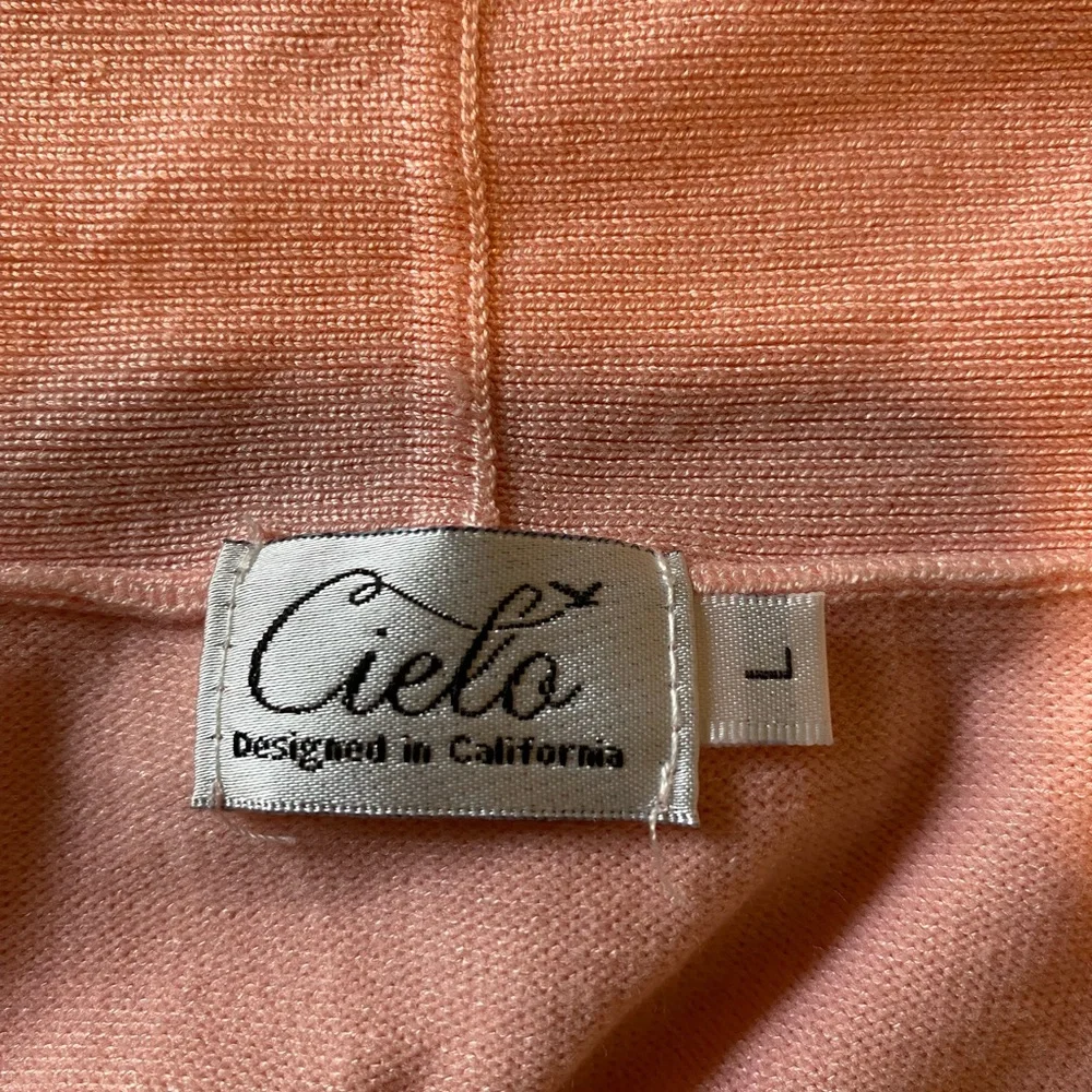 Cielo Soft Pink Open-Front Cardigan Size L